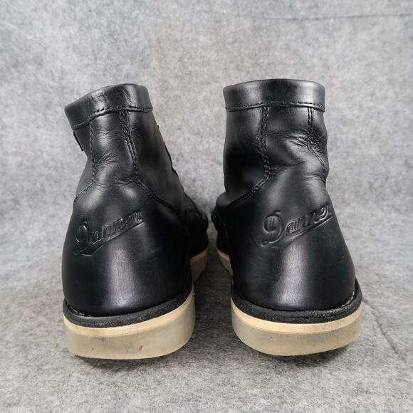 Danner Shoes Mens 10 EE Boots Leather Work Biker Bull Run Moc Toe 6" Black Shine - Picture 6 of 14